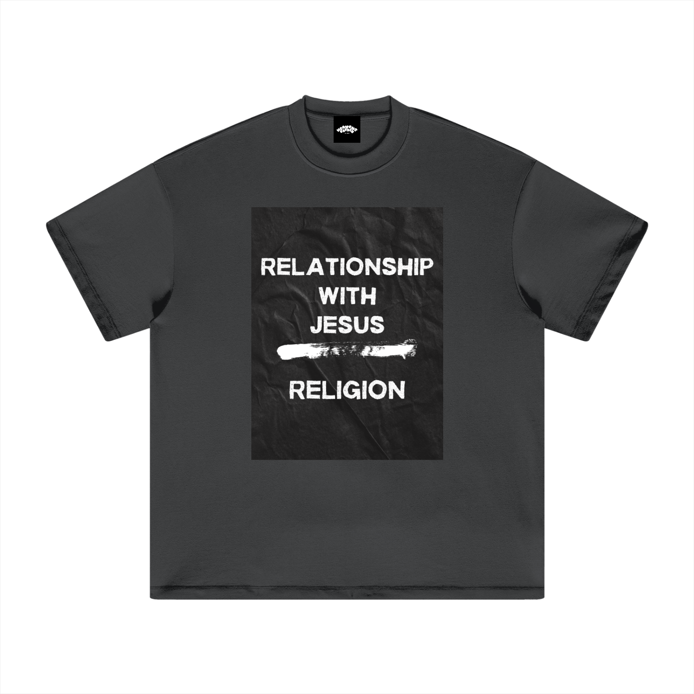 “Relationship Over Religion” Heavyweight Earth Tone T-Shirt