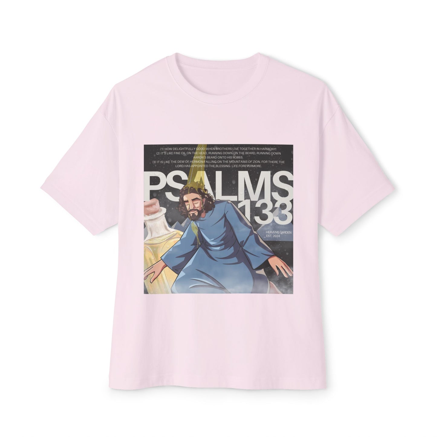 Heavens Garden “Psalms 133” Anointed Unity Tee – Kingdom Drip Edition Unisex Oversized Boxy Tee