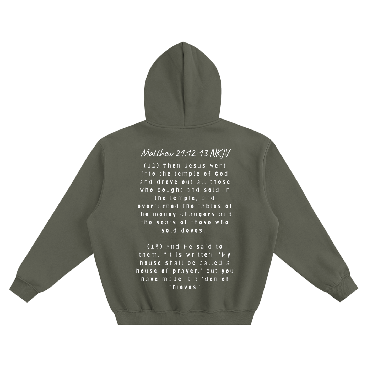 Righteous Zeal – Matthew 21:12–13 Boxy Fleece Hoodie