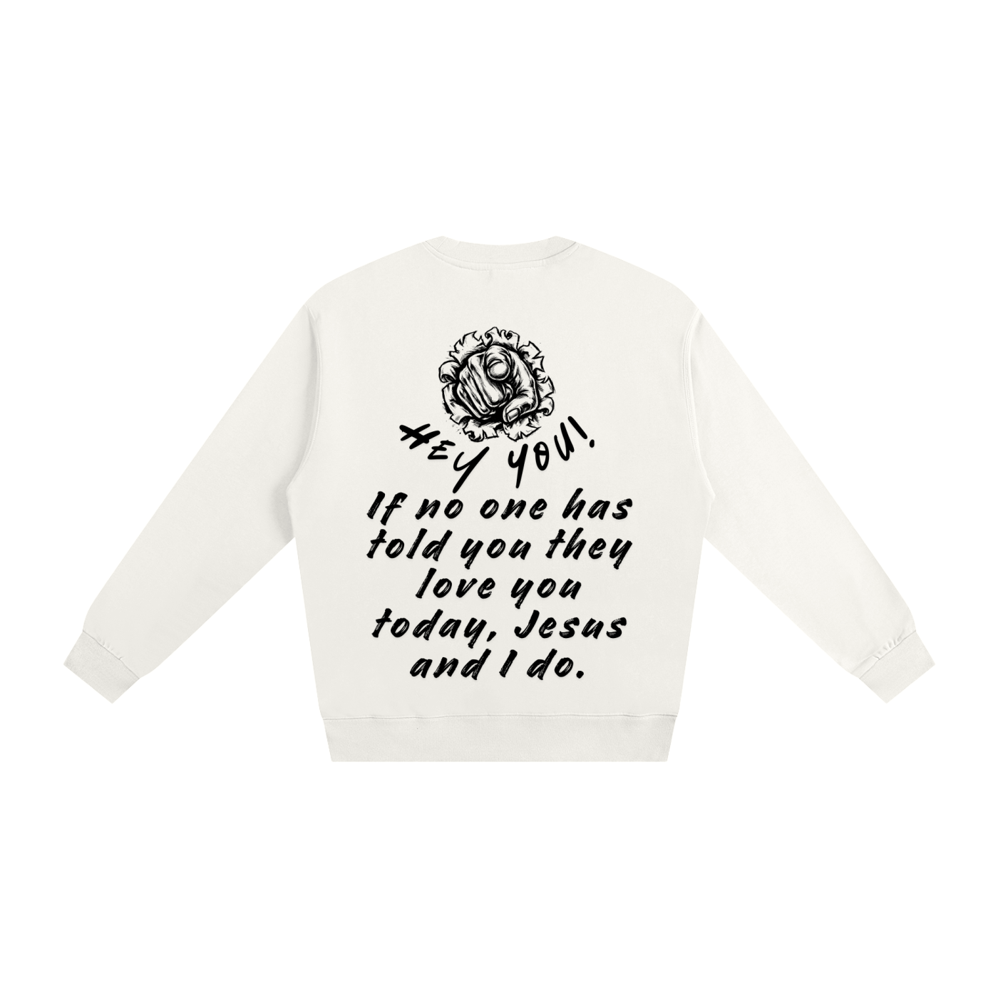 Heaven’s Garden “You are Loved.” Heavyweight Essential Sweatshirt (White)