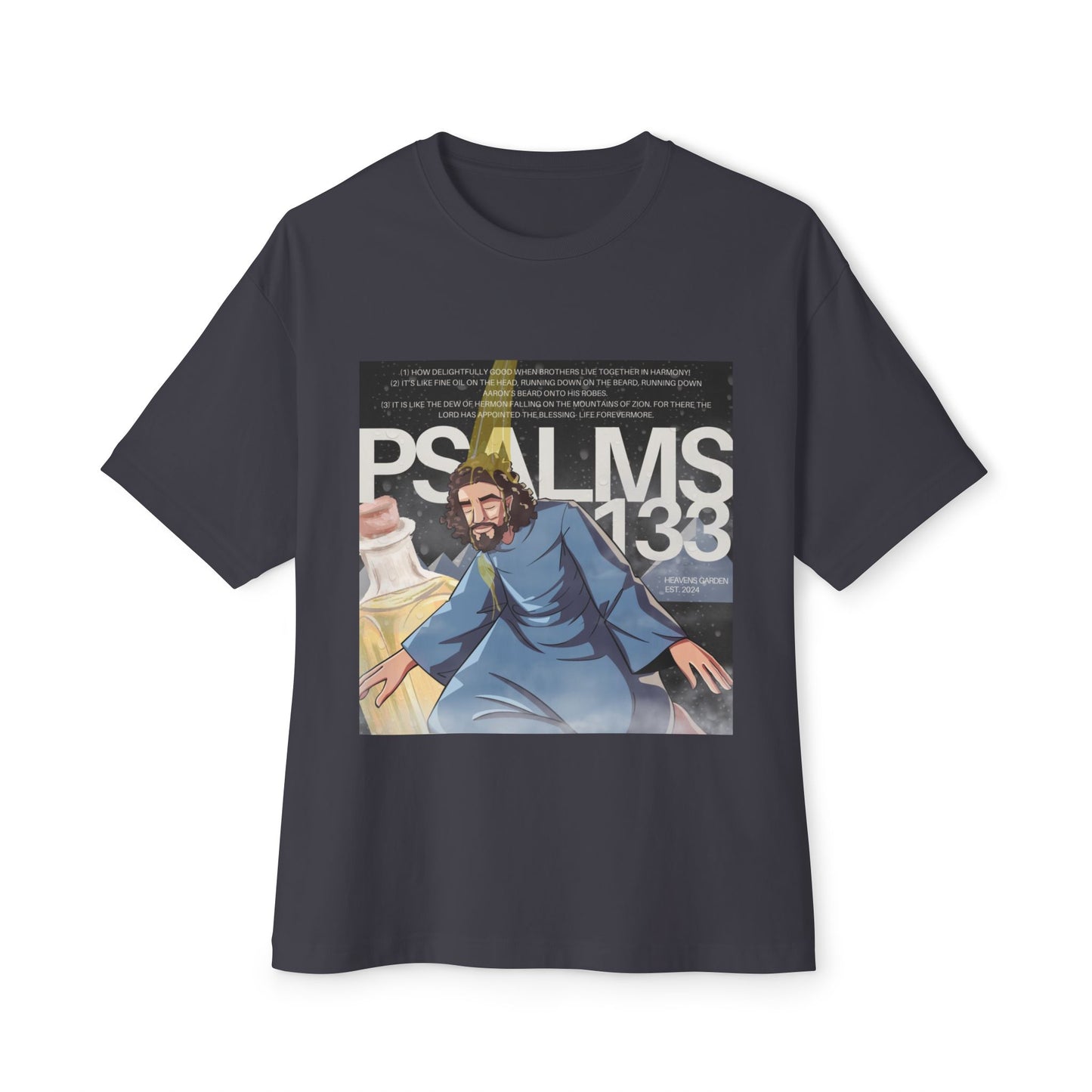 Heavens Garden “Psalms 133” Anointed Unity Tee – Kingdom Drip Edition Unisex Oversized Boxy Tee