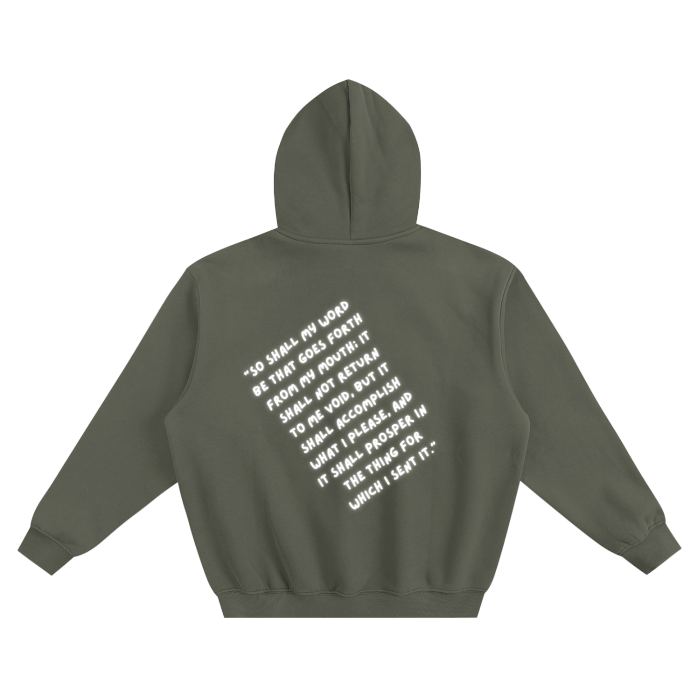 “Isaiah 55:11” Boxy Fleece Hoodie