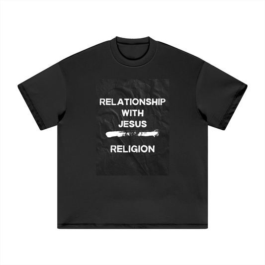 “Relationship Over Religion” Heavyweight Earth Tone T-Shirt