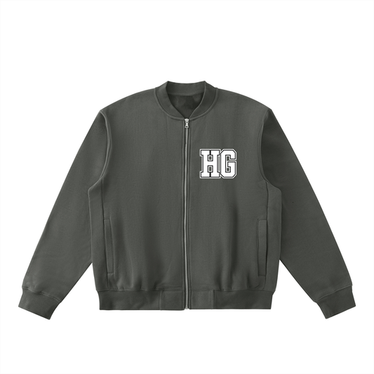 Heavens Garden Fleece Zip-Up Varsity Jacket – “Come As You Are”