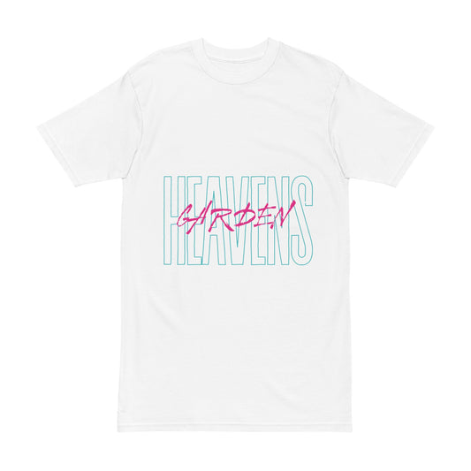 Heavens Garden Retro Neon Tee – Bold Faith Edition Men's Heavyweight Tee