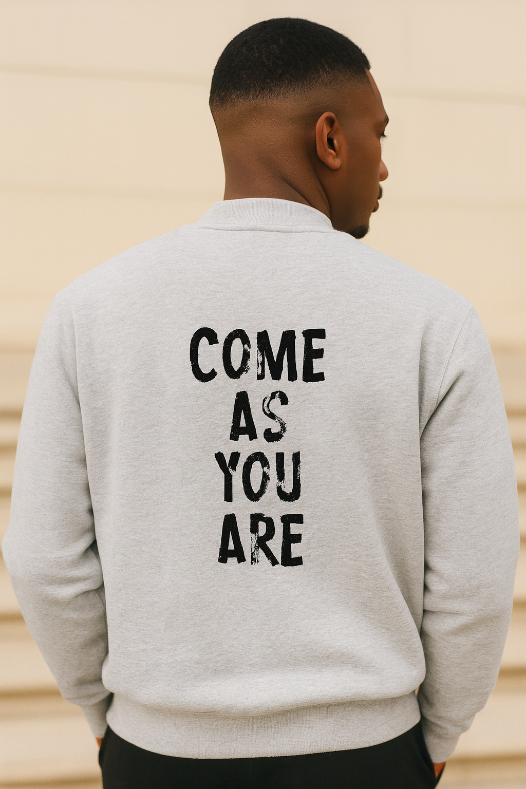Heavens Garden Fleece Zip-Up Varsity Jacket – “Come As You Are”