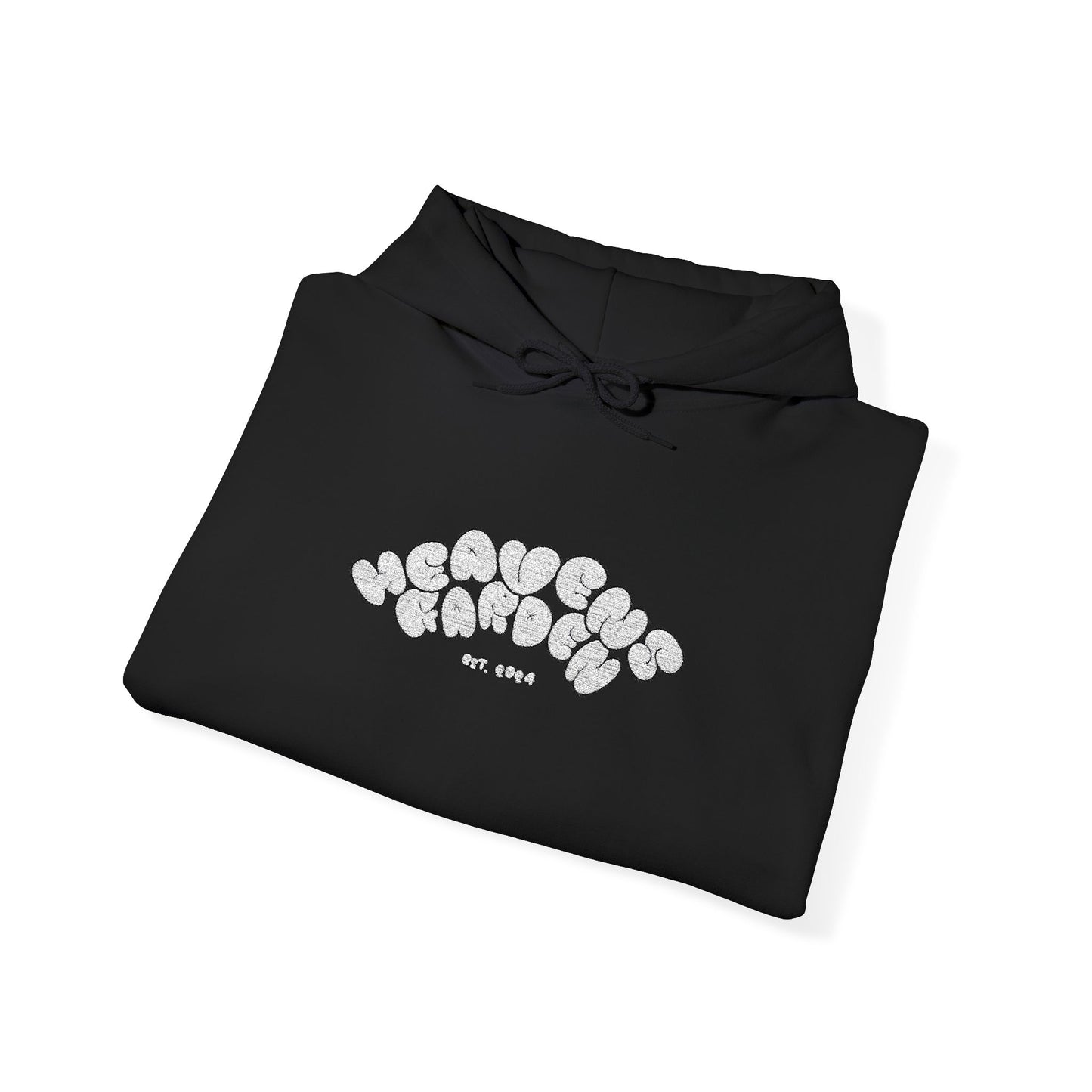 Unisex Heavens Garden Heavy Blend™ Bubble Logo Hoodie – Faith in Bloom Edition