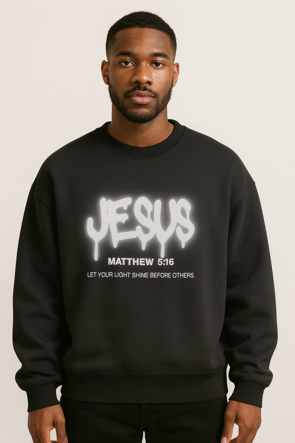 JESUS Graffiti Matthew 5:16 Heavyweight Sweatshirt