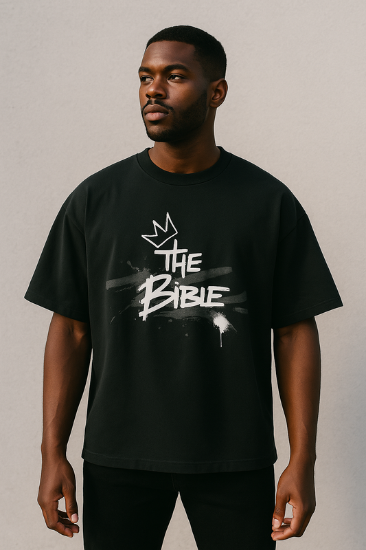 Crown Scripture Washed Rolled Hem Tee – New Testament Edition