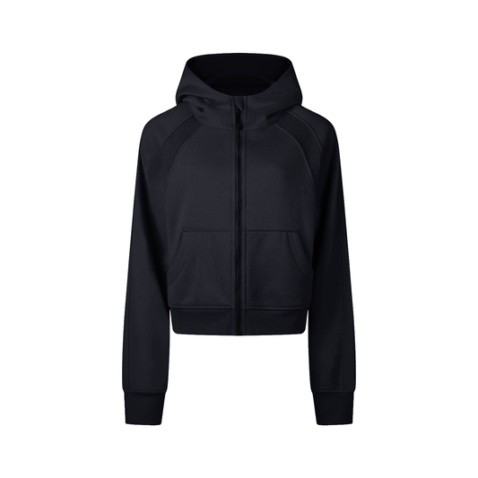 “Trust God With Your Life” Cropped Zip-Through Hoodie