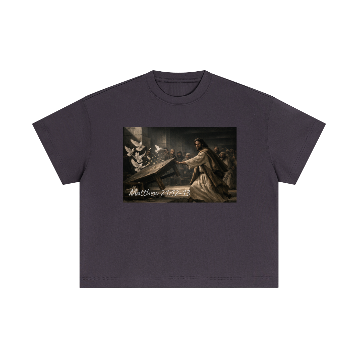 Righteous Zeal – Matthew 21:12–13 Cotton Boxy T-Shirt