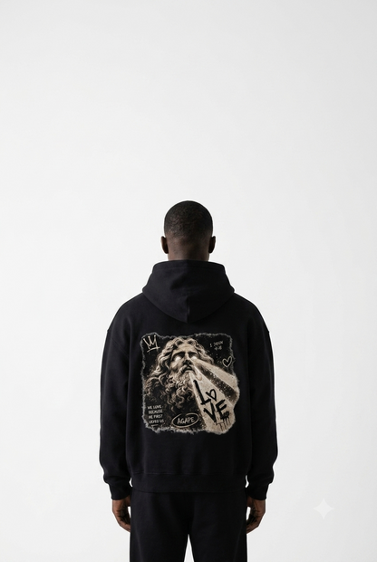 Agape "Love Beams" Oversized Heavyweight Hoodie