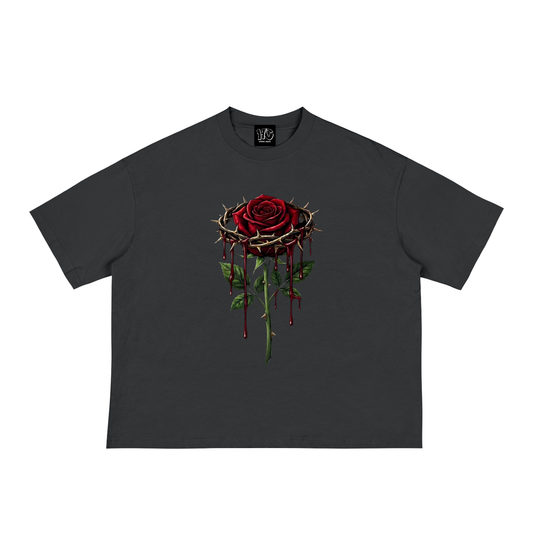 The Rose of Gethsemane – Crown of Thorns Loose Boxy T-Shirt