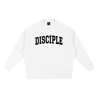 “Disciple” Oversized Knit Crewneck (White) – Heaven’s Garden Edition