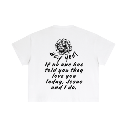Heaven’s Garden “You are Loved.” Boxy T-shirt (White)