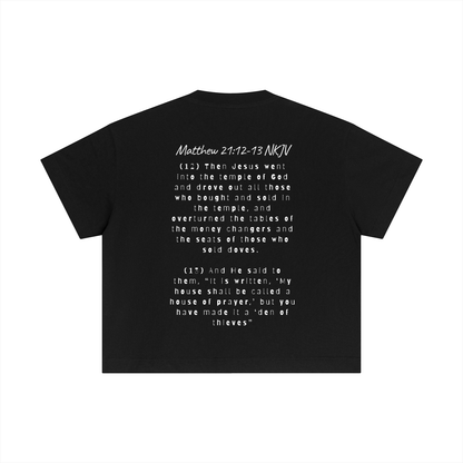 Righteous Zeal – Matthew 21:12–13 Cotton Boxy T-Shirt
