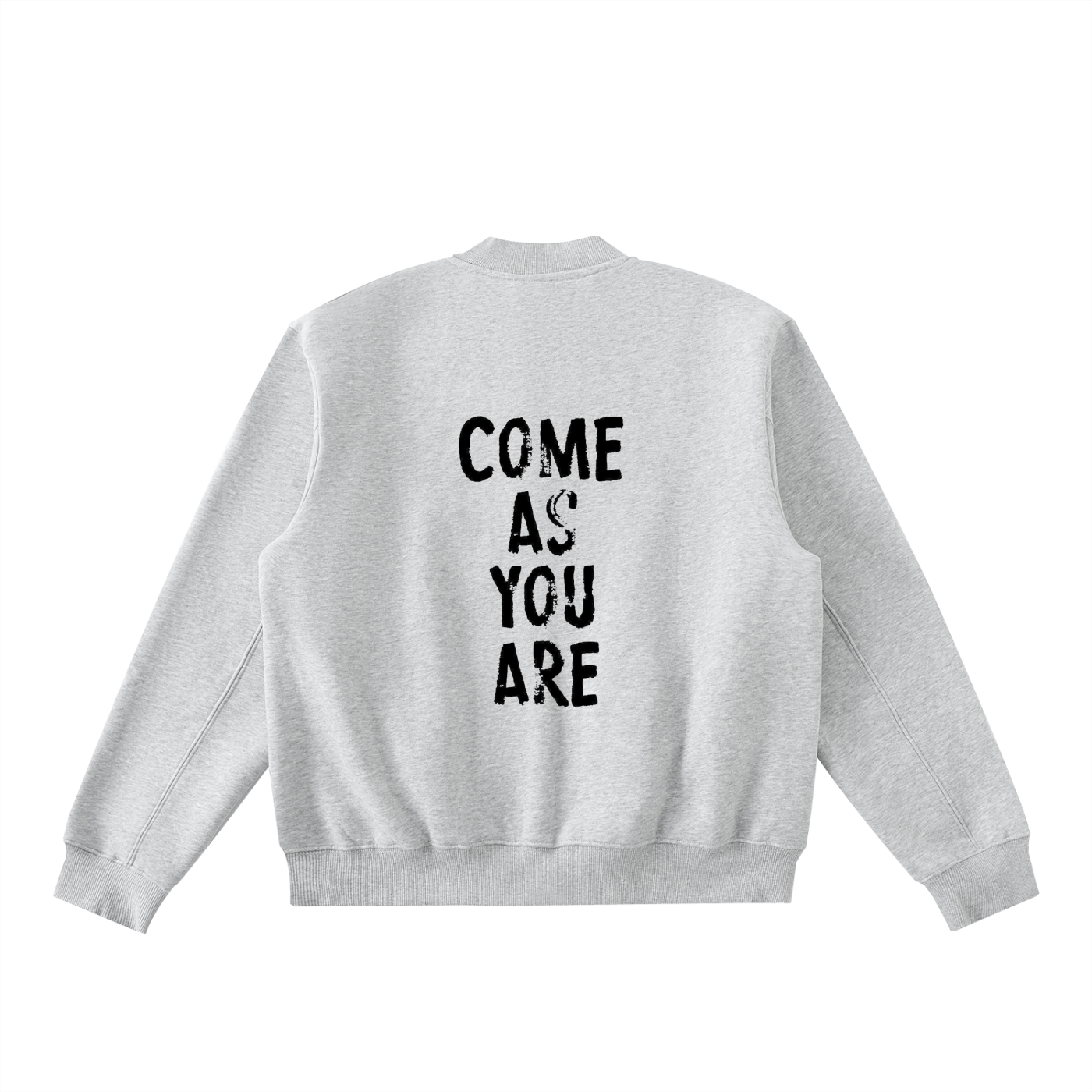 Heavens Garden Fleece Zip-Up Varsity Jacket – “Come As You Are”
