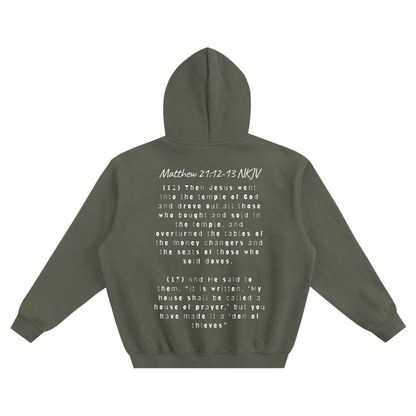 Righteous Zeal – Matthew 21:12–13 Boxy Fleece Hoodie