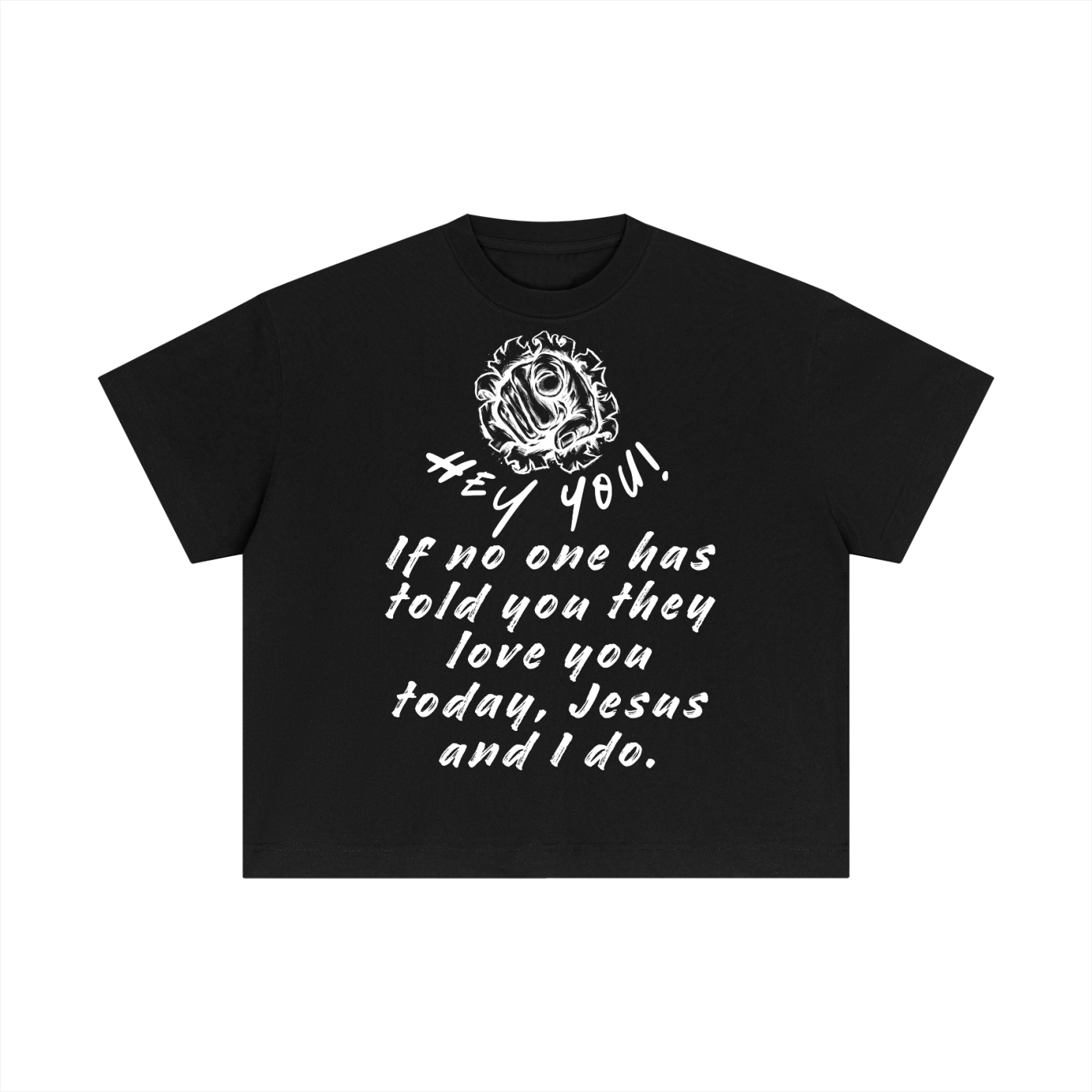 Heaven’s Garden “You are Loved.” Boxy T-shirt (Black)
