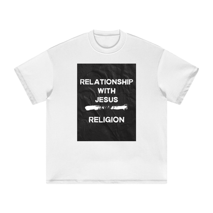 “Relationship Over Religion” Heavyweight Earth Tone T-Shirt