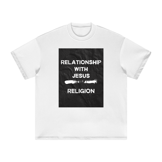 “Relationship Over Religion” Heavyweight Earth Tone T-Shirt