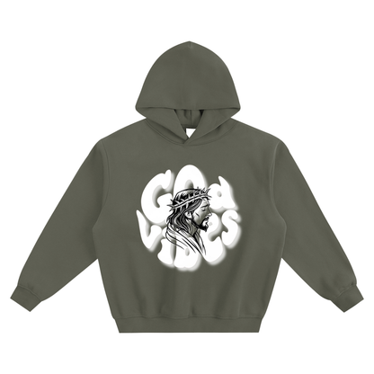 God Vibes Boxy Fleece Hoodie