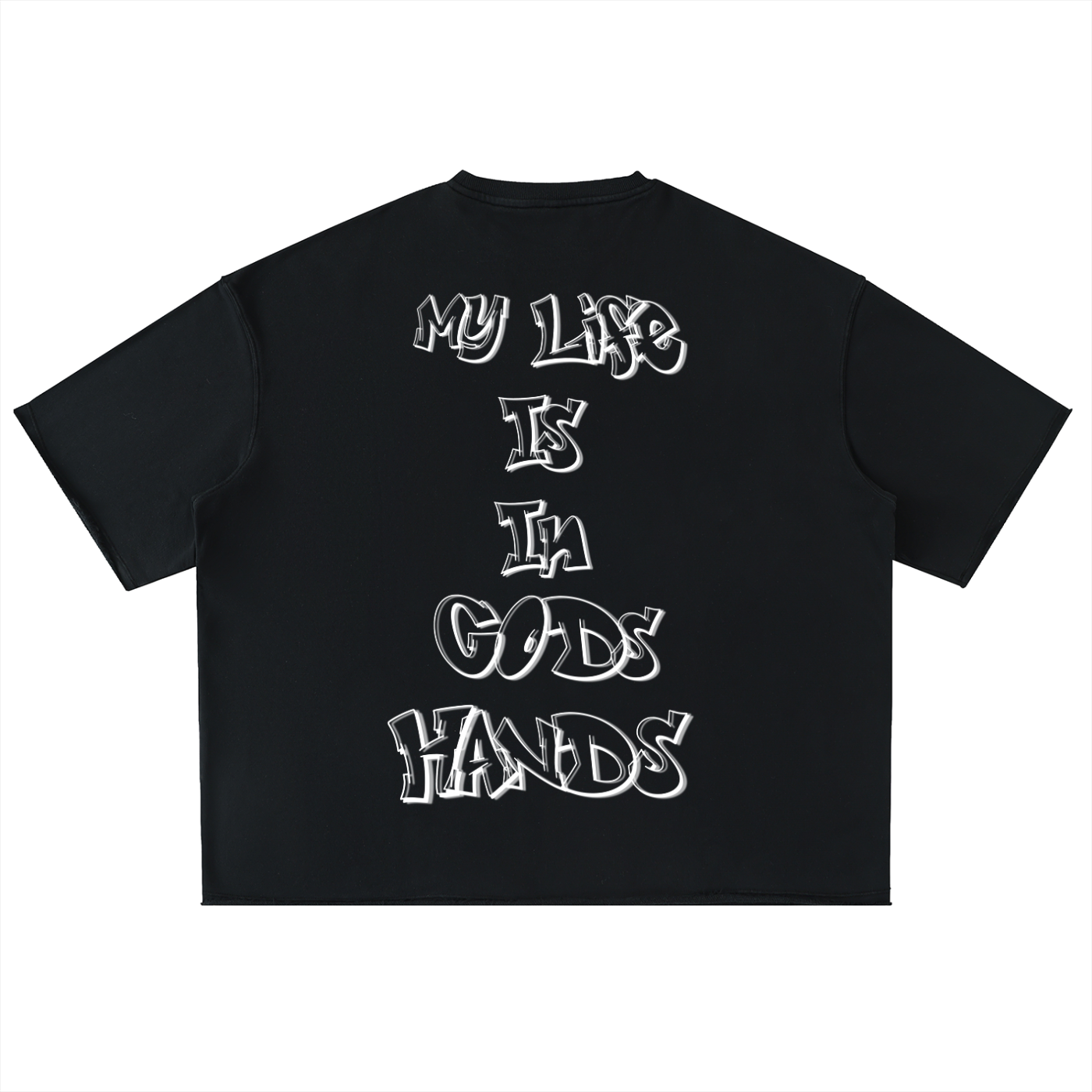 “In God’s Hands” Heavyweight Washed Rolled Hem T-Shirt – Divine Protection Drop