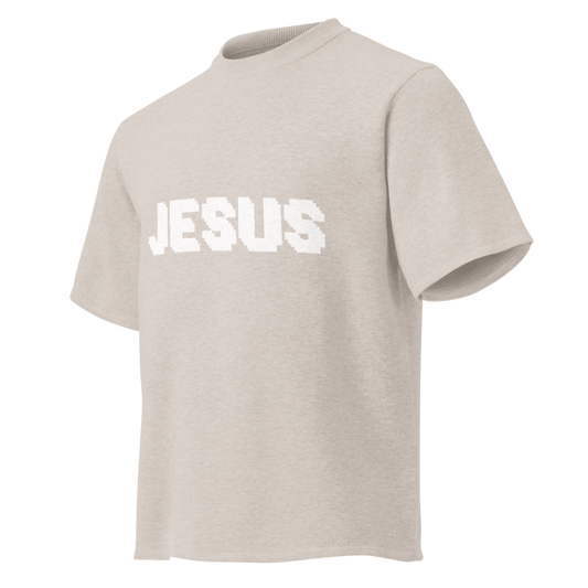 JESUS Pixel Knitted Relaxed Fit T-Shirt