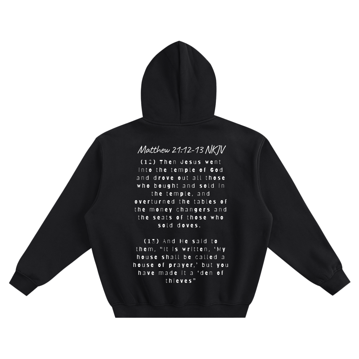 Righteous Zeal – Matthew 21:12–13 Boxy Fleece Hoodie