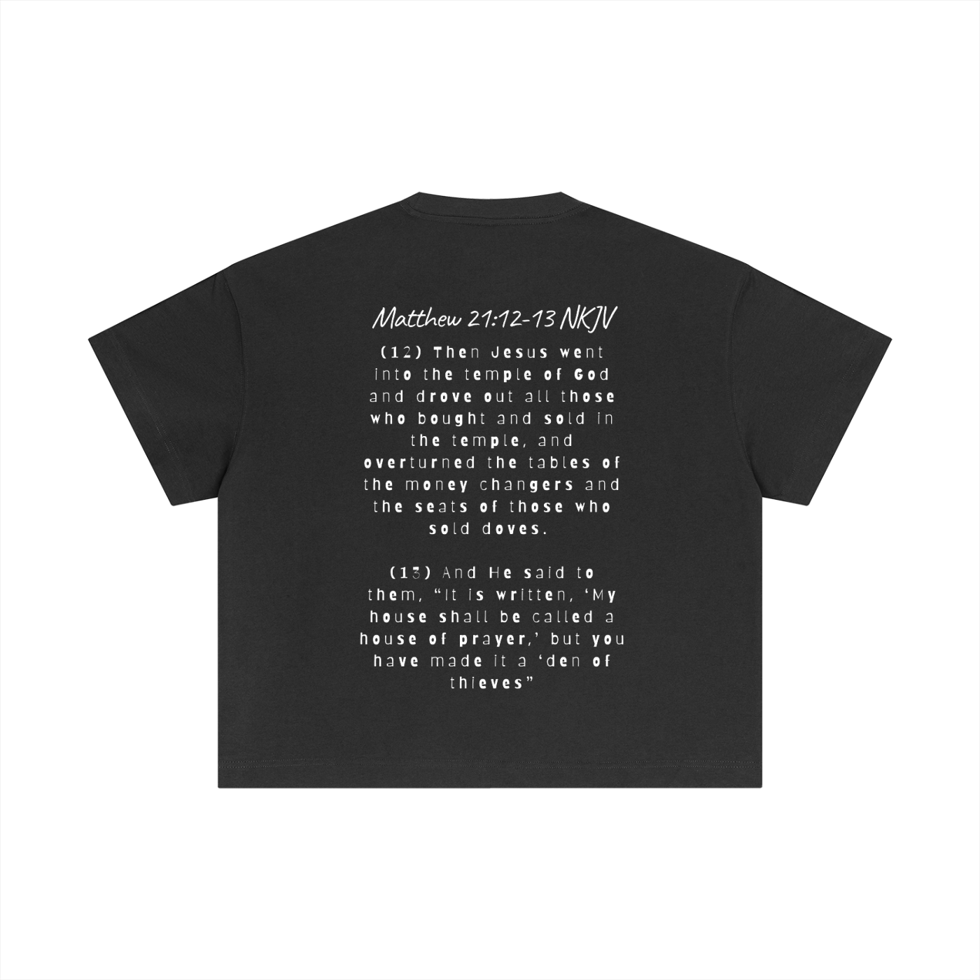 Righteous Zeal – Matthew 21:12–13 Cotton Boxy T-Shirt