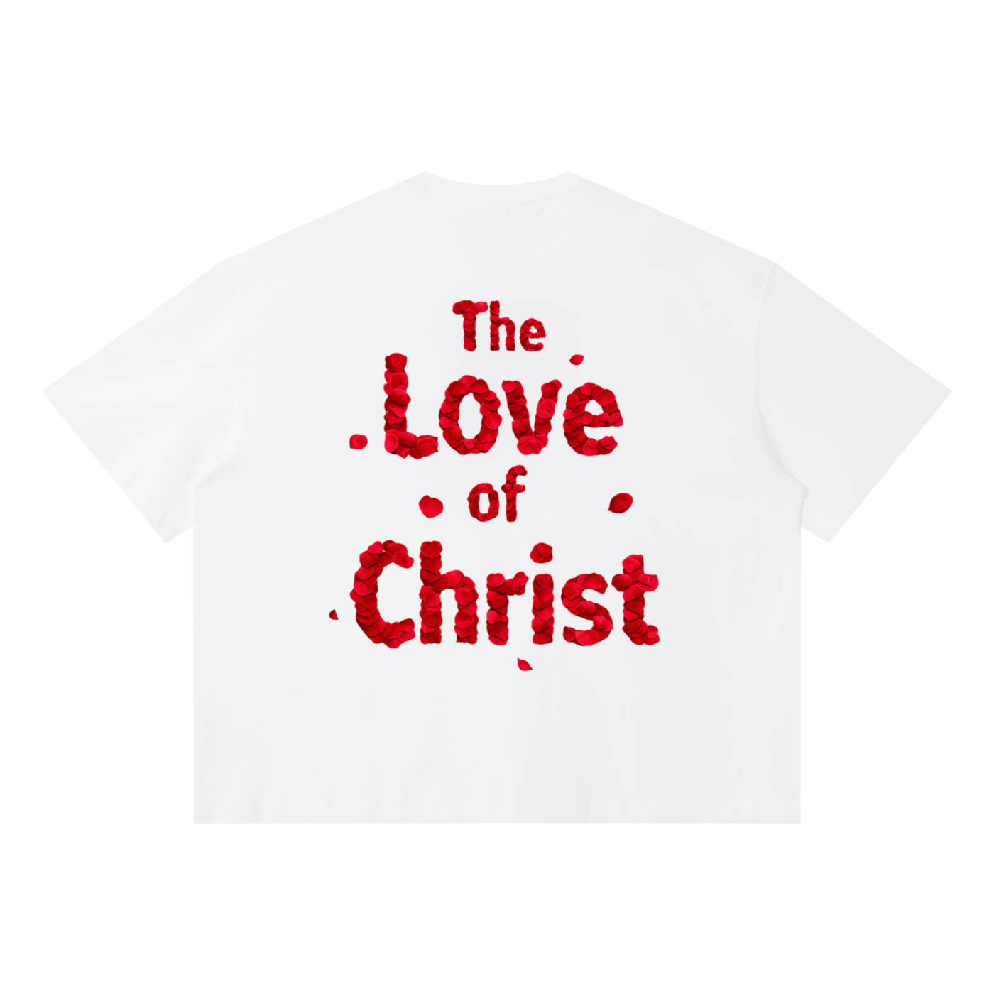 “The Love of Christ” Rose Petal Graphic Boxy T-Shirt