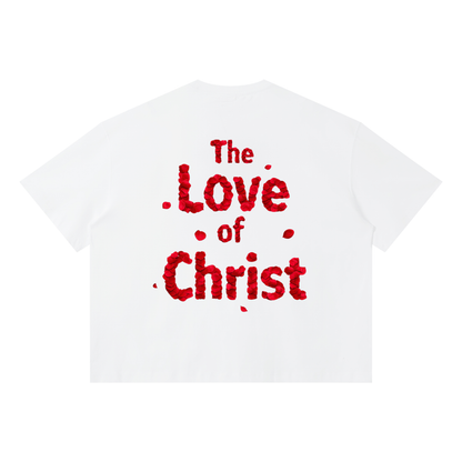 “The Love of Christ” Rose Petal Graphic Boxy T-Shirt