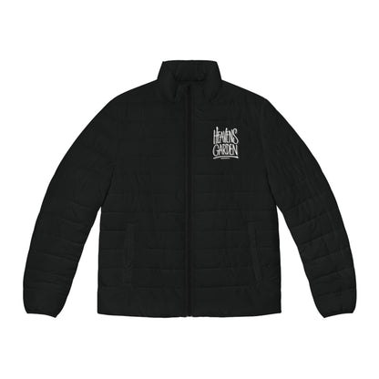 Heaven’s Garden “JESUS” Graffiti Puffer Jacket – Black Urban Faith Edition