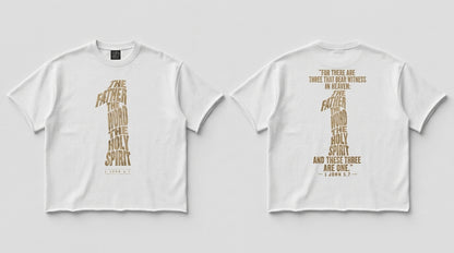 “The Three Are One” Boxy Raw-Edge T-Shirt | 1 John 5:7