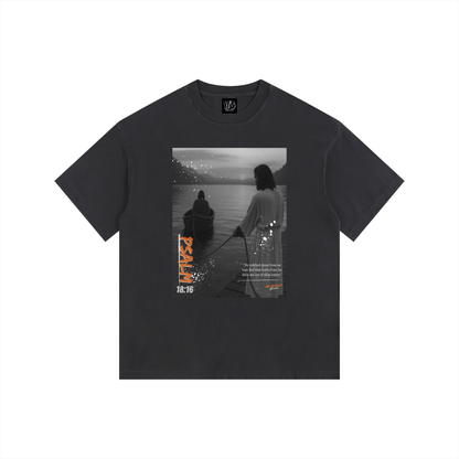 Heaven’s Garden “Drawn From Deep Waters” Vintage Wash Oversized T-Shirt – Psalm 18:16