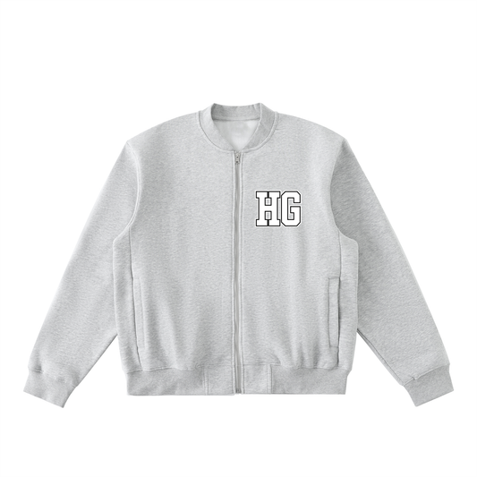 Heavens Garden Fleece Zip-Up Varsity Jacket – “Come As You Are”