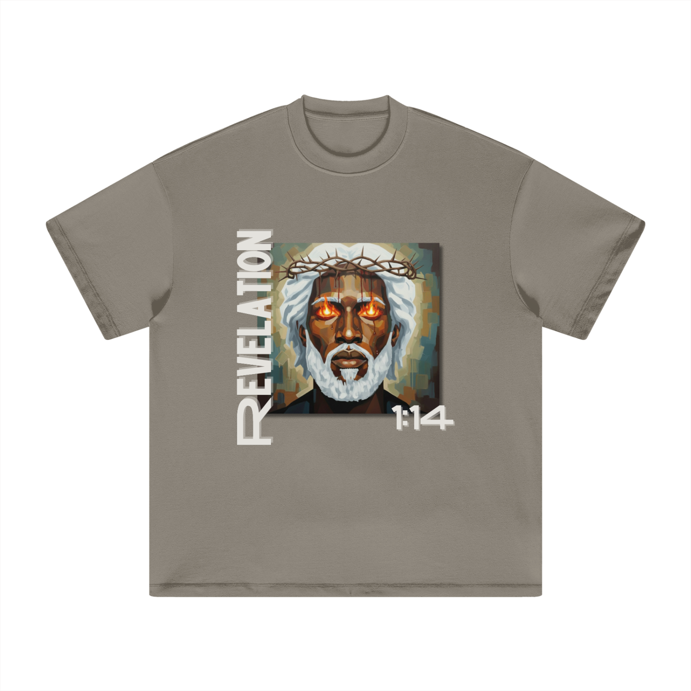 "Revelation 1:14" The Wool & Fire Heavyweight Earth Tone T-Shirt