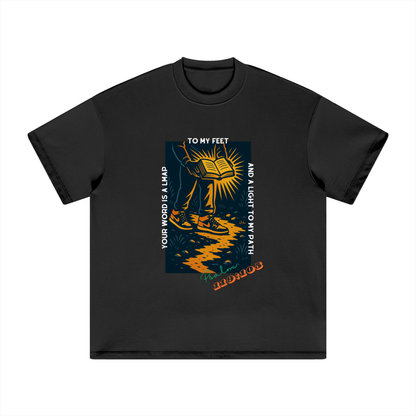 “Lamp to My Feet” Earth Tone Heavyweight Tee – Psalm 119:105 Edition