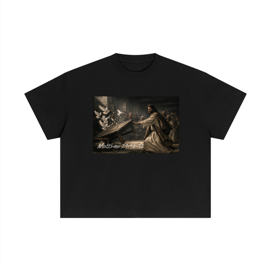 Righteous Zeal – Matthew 21:12–13 Cotton Boxy T-Shirt