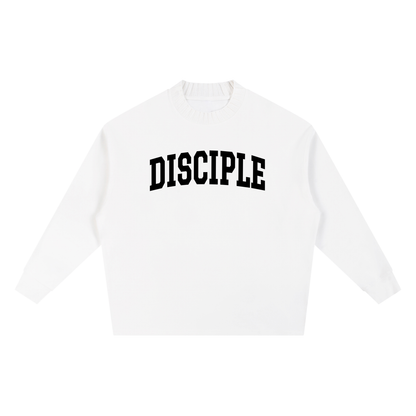 “Disciple” Oversized Knit Crewneck (White) – Heaven’s Garden Edition