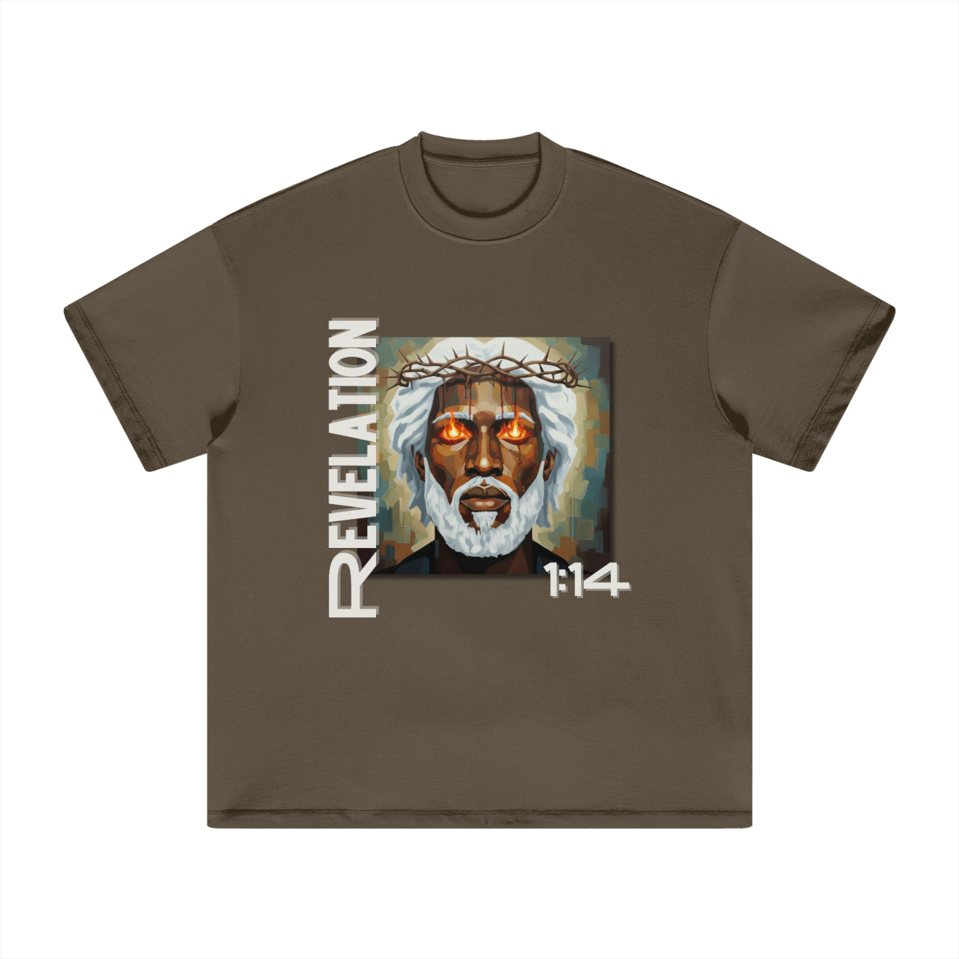 "Revelation 1:14" The Wool & Fire Heavyweight Earth Tone T-Shirt