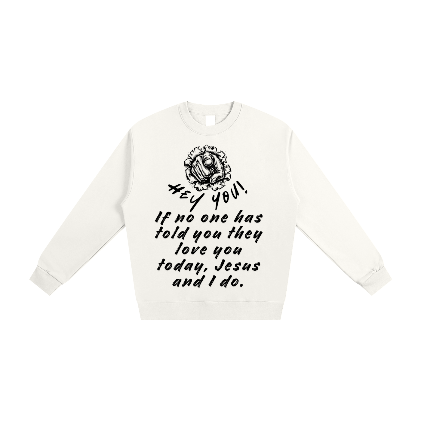 Heaven’s Garden “You are Loved.” Heavyweight Essential Sweatshirt (White)