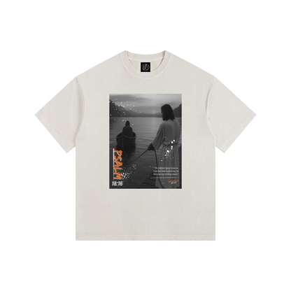 Heaven’s Garden “Drawn From Deep Waters” Vintage Wash Oversized T-Shirt – Psalm 18:16
