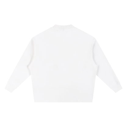 “Disciple” Oversized Knit Crewneck (White) – Heaven’s Garden Edition