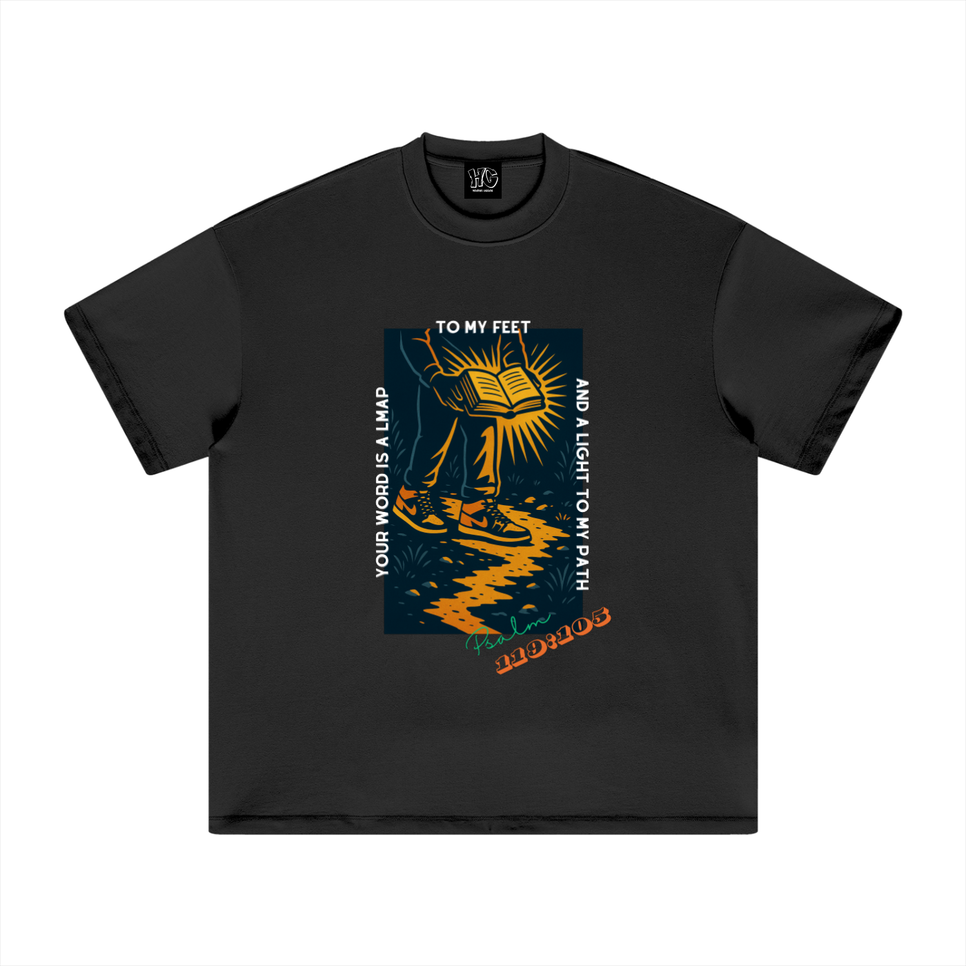 “Lamp to My Feet” Earth Tone Heavyweight Tee – Psalm 119:105 Edition