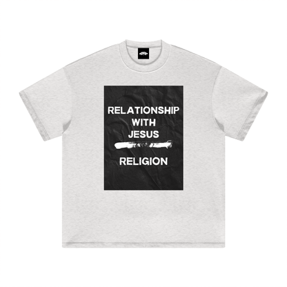 “Relationship Over Religion” Heavyweight Earth Tone T-Shirt