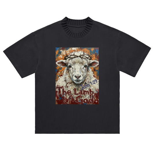 "The Lamb of God" Heavyweight Knitted Round Neck T-Shirt