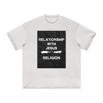 “Relationship Over Religion” Heavyweight Earth Tone T-Shirt