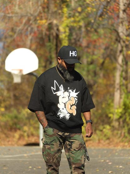 Heavens Garden Graffiti Crown Mock Neck Tee – Oversized Street Edition