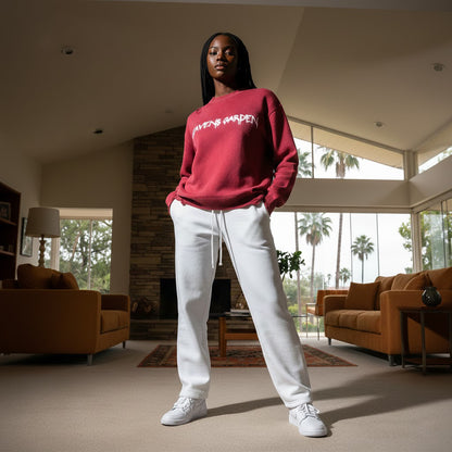 Sun-Fade Distressed “Heaven’s Garden” Crewneck Sweater